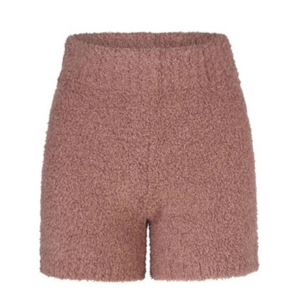 Skims Cozy Knit Rose Clay Shorts Size S/M - Picture 1 of 5